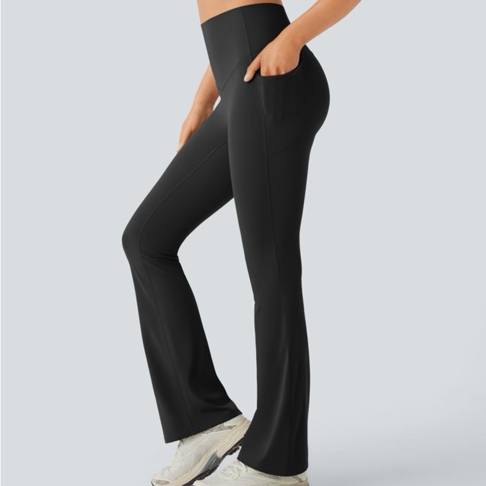 Halara UltraSculpt High Waisted Tummy Control w/Pocket BLACK M 8-10